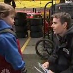 Jeff Gordon helps go-cart fundraising boy