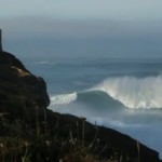 Seashore of Portugal site of Historic surfing run