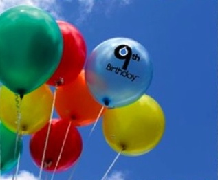 balloons 9th birthday