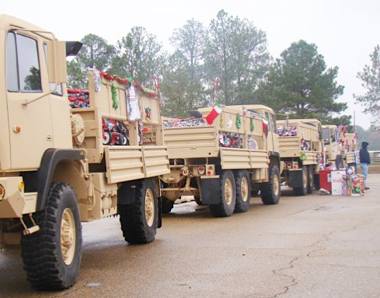 Army trucks in Texas - DOD photo