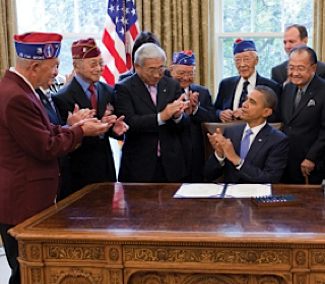 Japanese-American Vets with Obama - White House