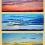 Sunset paintings by Debbie Wagner