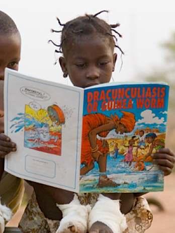 Guinea Worm eradication education comic book -Carter Center photo