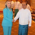 Myanmar President Thein Sein with Sec. Hillary Clinton -Dec-2011