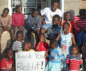 Thank you Reddit orphans in Kenya