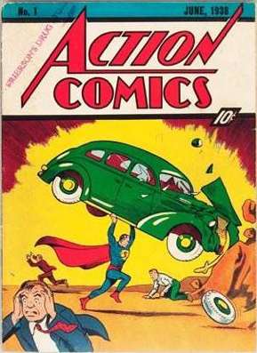 Comic book Action comics cover