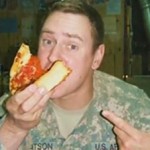 Soldier enjoys Pizzas4Patriots photo