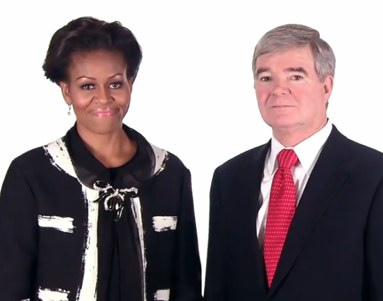 Michelle Obama with NCAA president - WH video