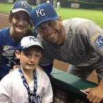 Baseball MLB player Jeff Francoeur poses with autism fan
