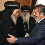 Egyptian Islamist president welcomes Coptic leader -govt photo release