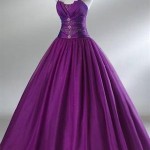 purple dress on stand