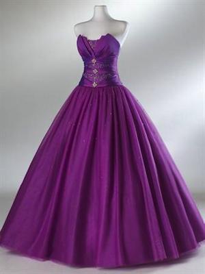purple dress on stand