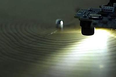 record player for tree rings