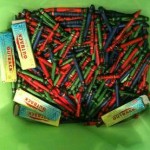 crayon pile from Outback Steakhouse