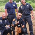 fawn with police rescuers in Suffolk County