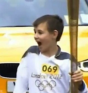 torchbearer Kieran Maxwell, video screenshot
