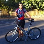 Cyclist fundraiser Alyssa Chrisman for BikeAndBuil.org