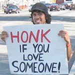 Sign "Honk if you love someone" - Photo by IvanPriceDesign