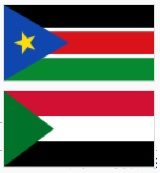 Sudan South Sudan flags