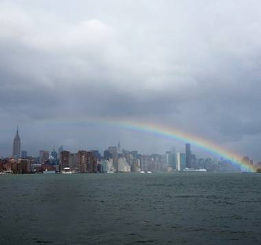 Rainbow over NYC yesterday-NoahKalina.com