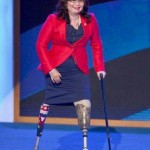 Tammy Duckworth walking on stage - Federal election Fair Use photo
