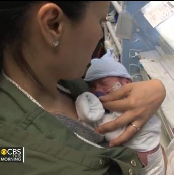 baby Premature evacuated from hospital-CBSvid