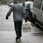 carrier man in rain