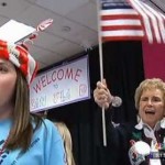 Cheering for Snowball Express USflags-NBCvid
