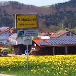 Solar panels on German village blgs