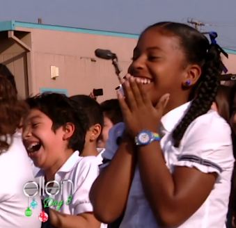 kids get bikes on Ellen