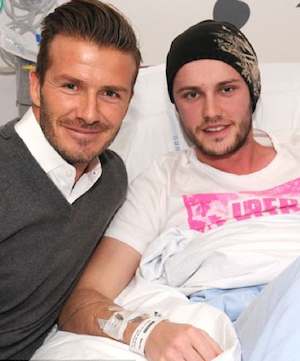 David Beckham visits patients-Queen Elizabeth Hospital photo