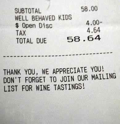 Receipt Nice Kids discount