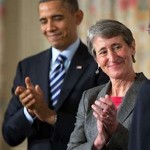Sally Jewel Interior Sec w Obama-WHphoto