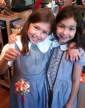 origami sisters create for charity