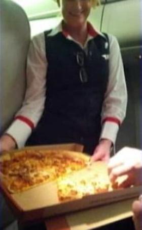 Pizza delivery on Delta flight