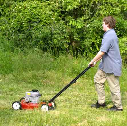 boy mowing - Photo by Anitapeppers, via Morguefile - CC