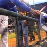 baseball player Kemp gives shirt-iPhone