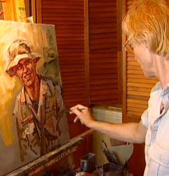 painting a US soldier, Kaziah by KARE-TV 11