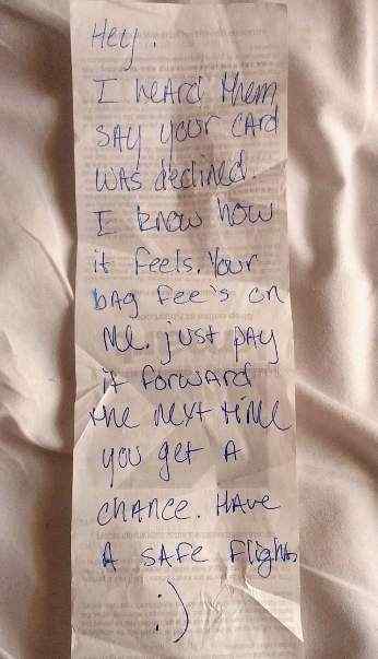 note after paying baggage fee- IMGUR