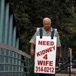 kidney donation plea sign