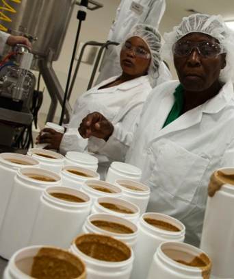 Factory in Haiti-peanut nutrition-ParntnersInHealth