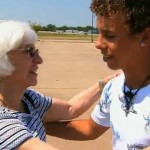 elderly woman embraces teen-CBSvid