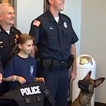 k9 vest donated to police dog by little girl