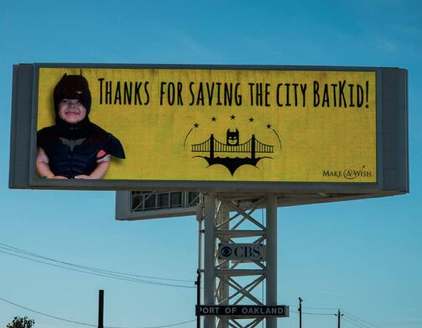 Batkid billboard-PatriciavWilson tweeted this