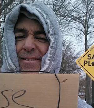 homeless imposter gives cash- JonnieWright