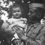 soldier home from WWII w Margaret Ann Wolf Harris-familyphoto