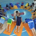Yoga-Palestinian men training