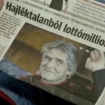 headline in Hungarian paper lottery winner