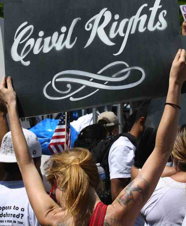 civil rights rally sign - Flickr-CC Nevele Otseog