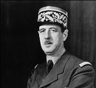 General francés de la Segunda Guerra Mundial Charles De Gaulle